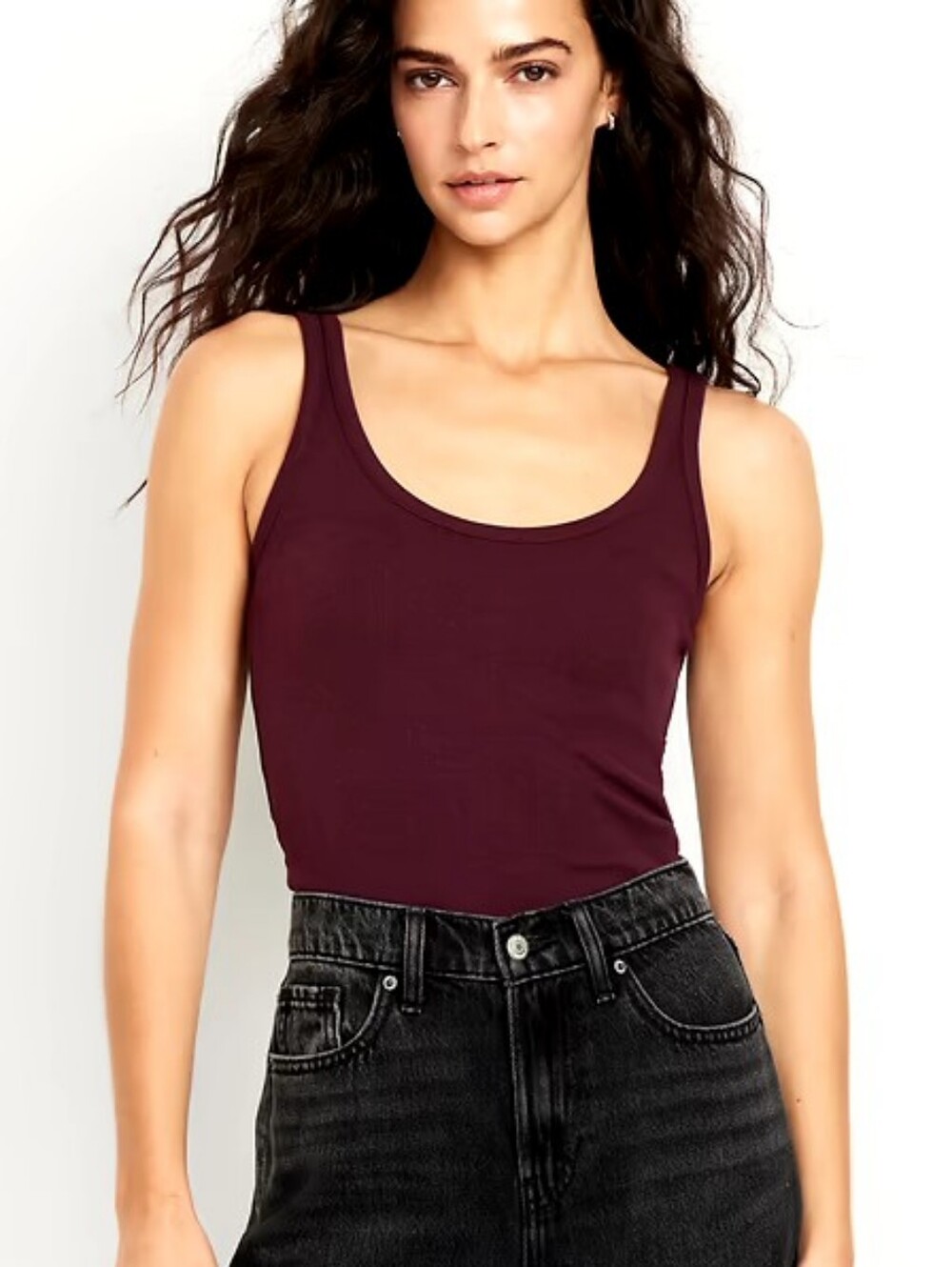 Old Navy First Layer Tibbed Women's Tank Top in Wine. NWT!!